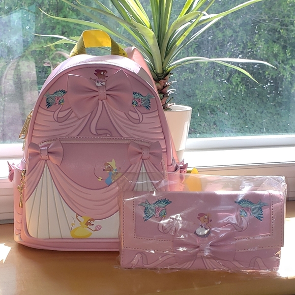 Loungefly Handbags - Loungefly Cinderella Mini Backpack & Wallet Set